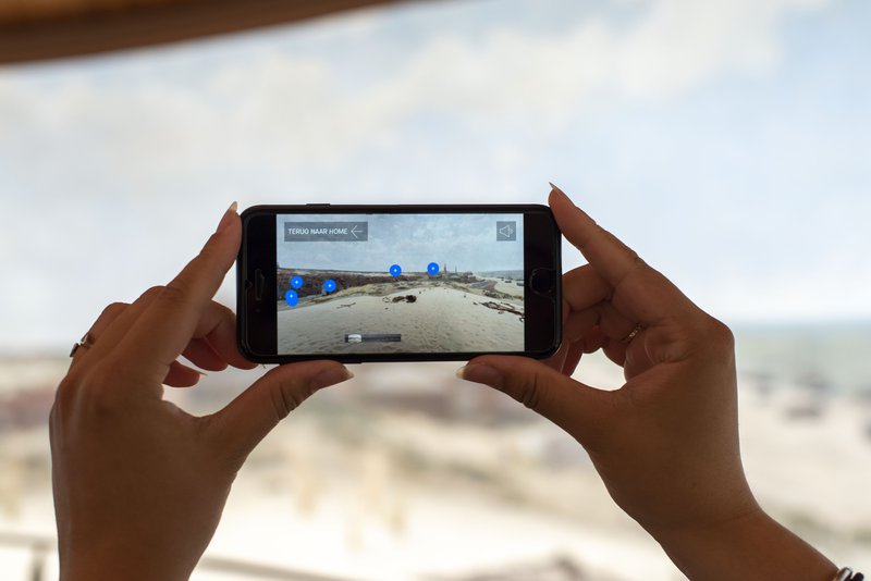 Micrio tour op telefoon bij het Panorama