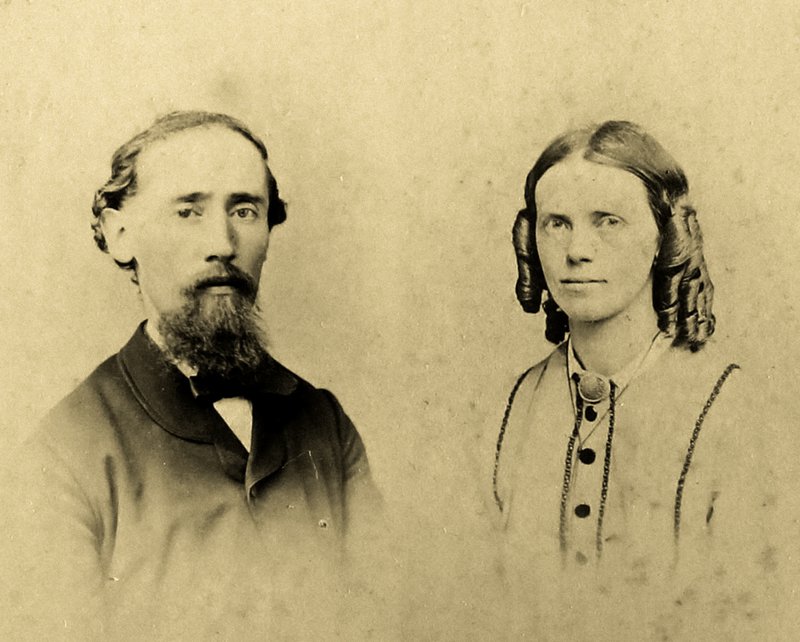 Twee portretten, 19e-eeuwse foto van Hendrik Willem en Sientje
